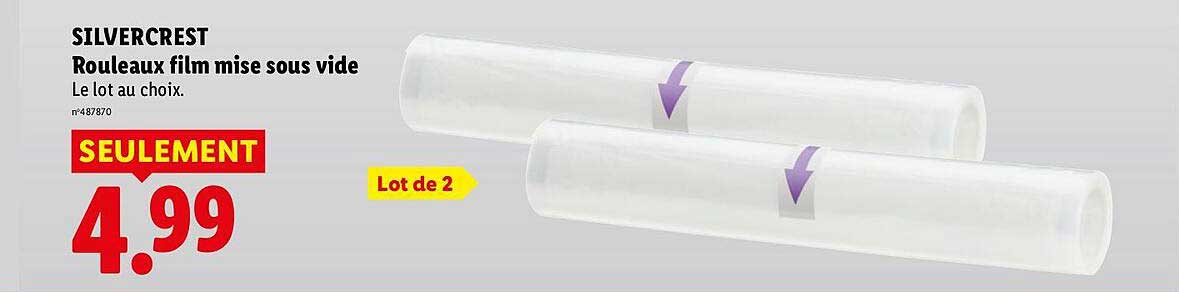 SILVERCREST Rouleaux film mise sous vide Le lot au choix.