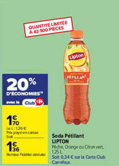 Soda Pétillant LIPTON