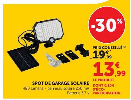 SPOT DE GARAGE SOLAIRE