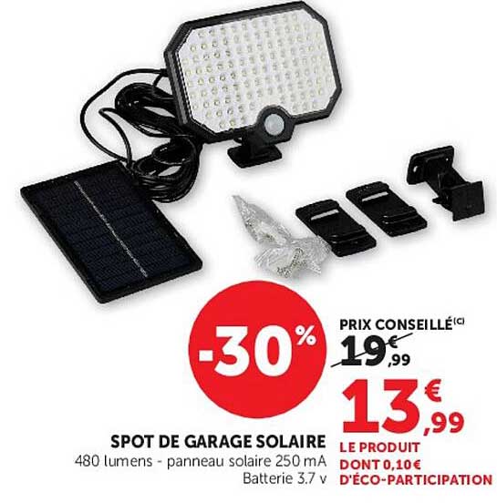 SPOT DE GARAGE SOLAIRE