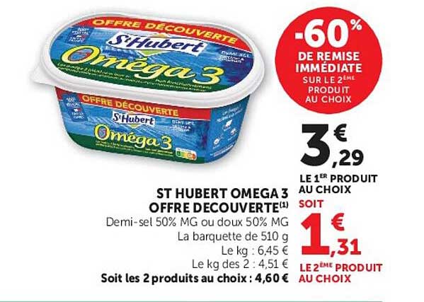 ST HUBERT OMEGA 3 OFFRE DECOUVERTE
