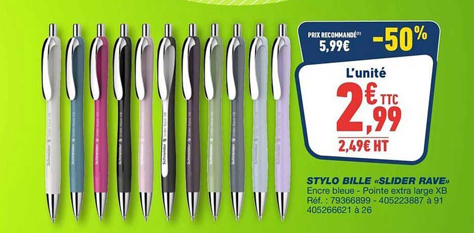 STYLO BILLE «SLIDER RAVE»