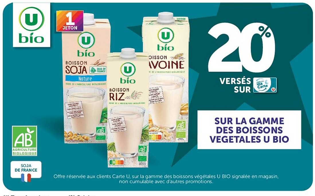 SUR LA GAMME DES BOISSONS VEGETALES U BIO