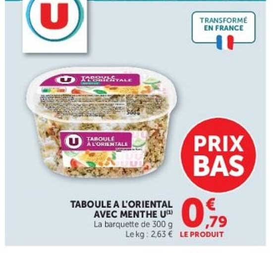 TABOULÉ À L'ORIENTAL AVEC MENTHE U
