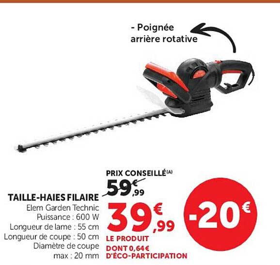 TAILLE-HAIES FILAIRE