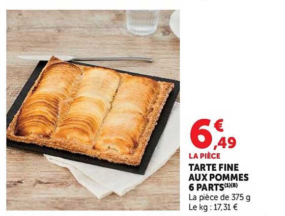 TARTE FINE AUX POMMES 6 PARTS