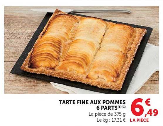 TARTE FINE AUX POMMES 6 PARTS