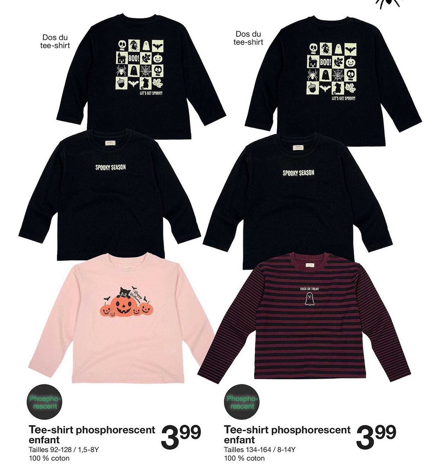 Tee-shirt phosphorescent enfant