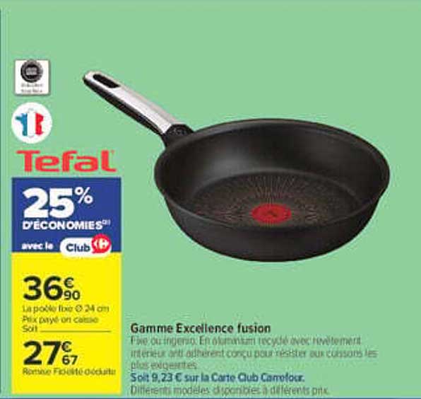 Tefal 25% d'économies avec le Club Carrefour