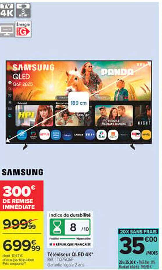 Téleviseur QLED 4K
