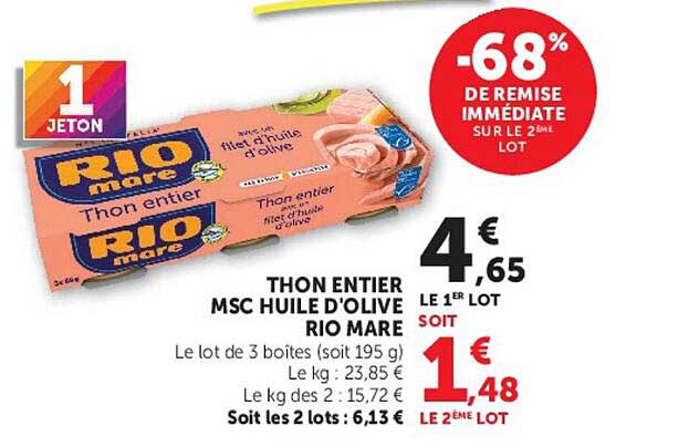 THON ENTIER HUILE D'OLIVE RIO MARE