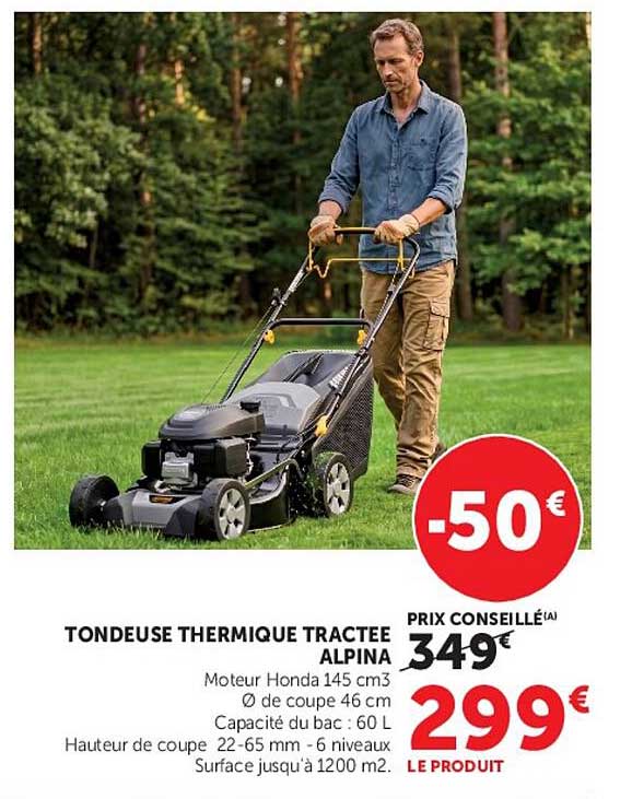 TONDEUSE THERMIQUE TRACTÉE ALPINA