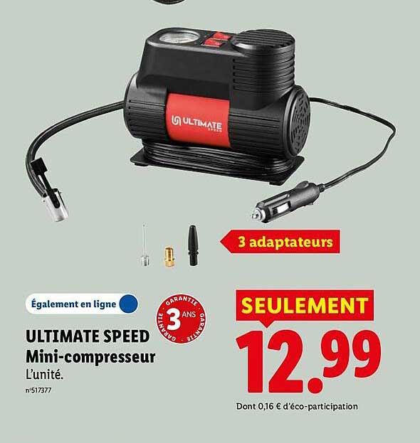 ULTIMATE SPEED Mini-compresseur