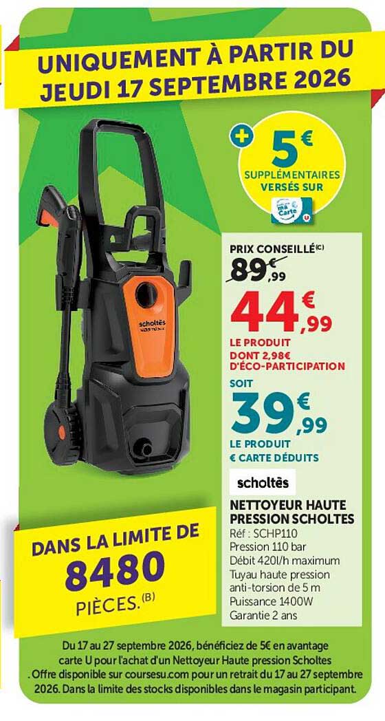 UNIQUEMENT À PARTIR DU JEUDI 17 SEPTEMBRE 2026