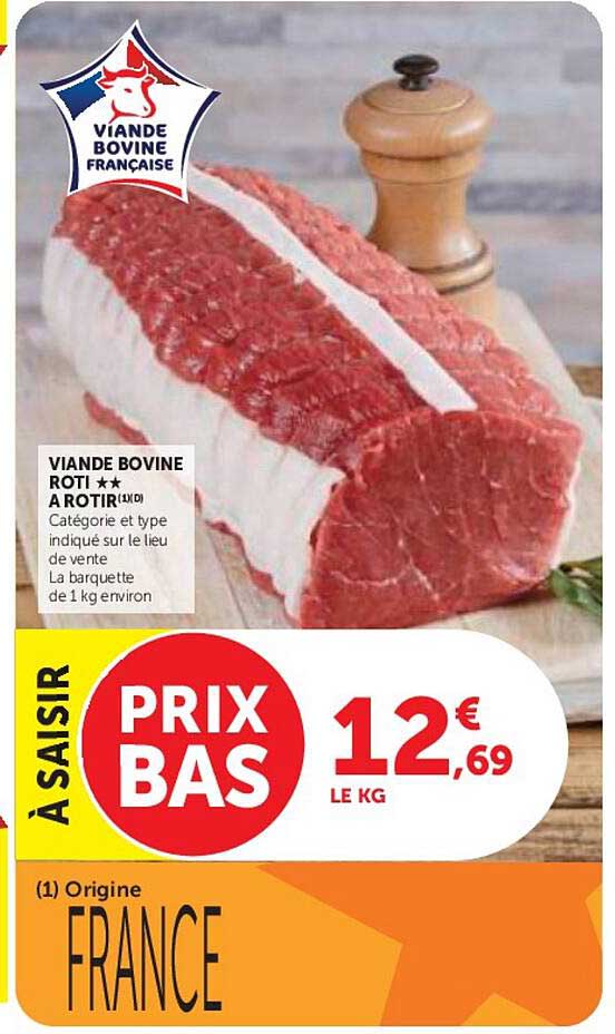 VIANDE BOVINE ROTI À RÔTIR (1X1 kg)