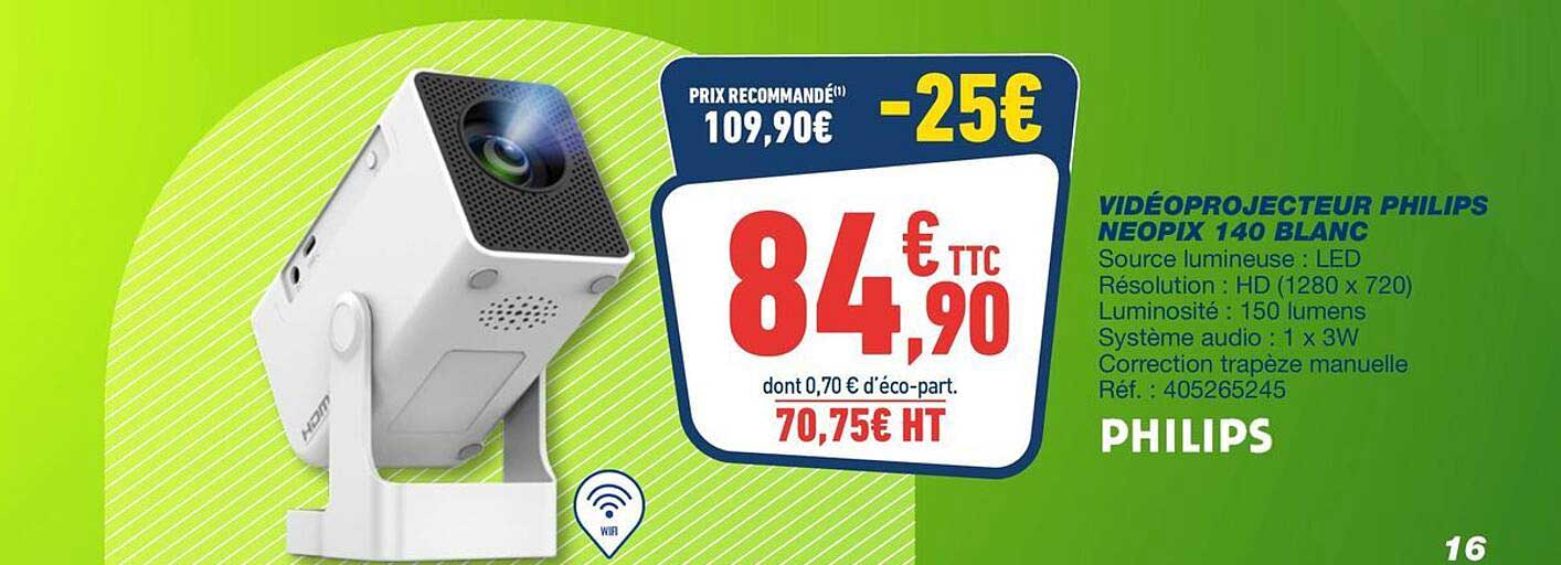 VIDÉOPROJECTEUR PHILIPS NEOPIX 140 BLANC