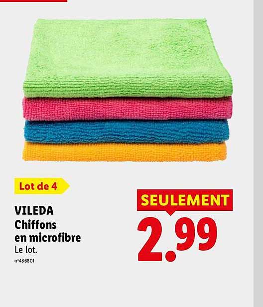 VILEDA Chiffons en microfibre