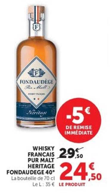 WHISKY FRANCAIS PUR MALT HERITAGE FONDAUDEGE 40°