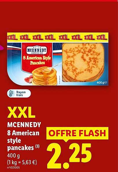 XXL MCENNEDY 8 American style pancakes