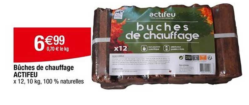 Bûches de chauffage ACTIFEU