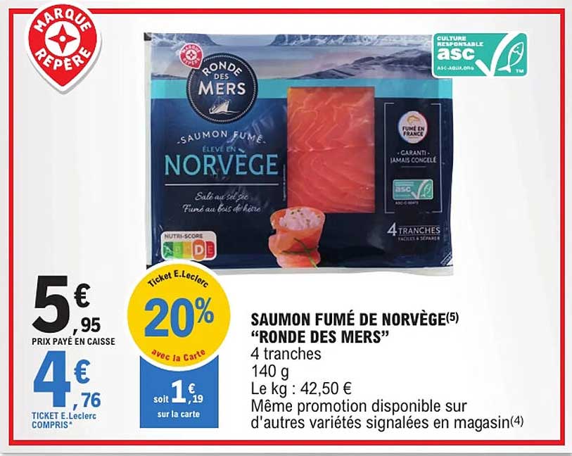 SAUMON FUMÉ DE NORVÈGE “RONDE DES MERS”