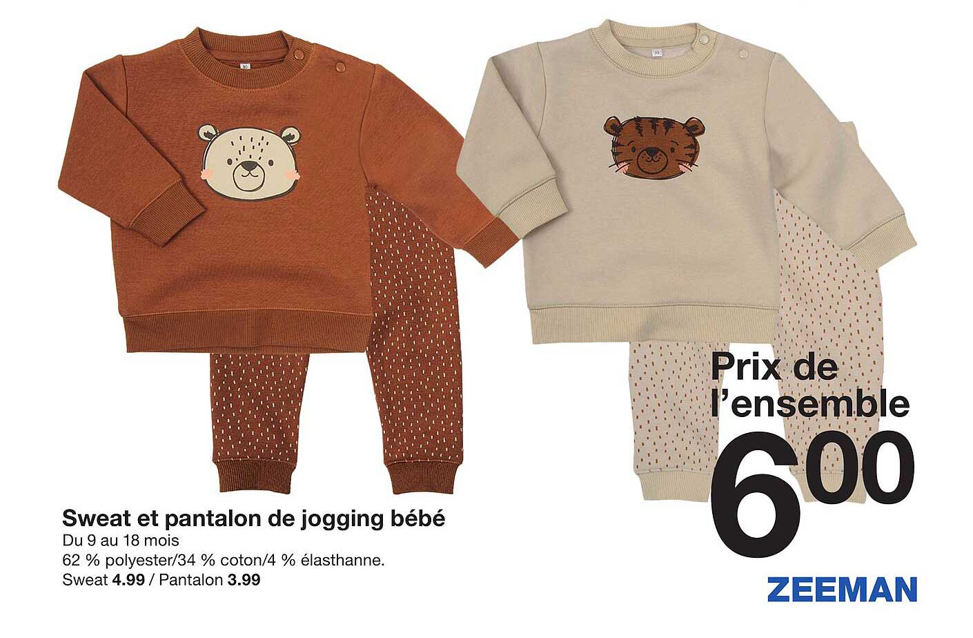 Sweat et pantalon de jogging bébé
