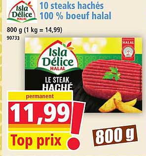 10 steaks hachés 100 % boeuf halal