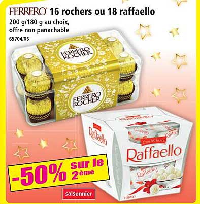 16 rochers ou 18 raffaello