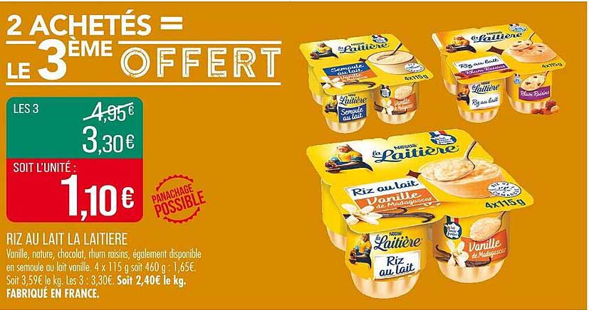 2 ACHETÉS = LE 3ÈME OFFERT