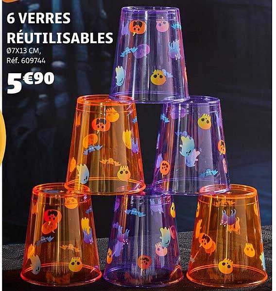 6 VERRES RÉUTILISABLES