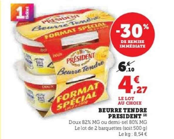 BEURRE TENDRE PRESIDENT