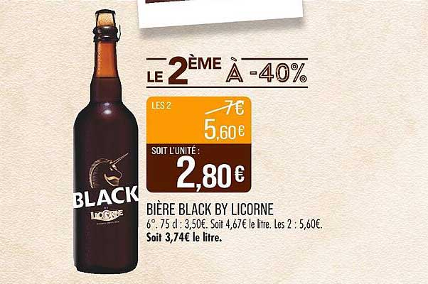 BIÈRE BLACK BY LICORNE