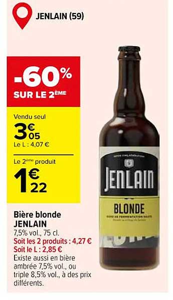 Bière blonde JENLAIN