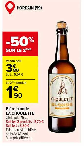 Bière blonde LA CHOULETTE