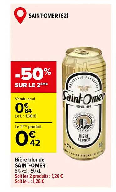 Bière blonde SAINT-OMER