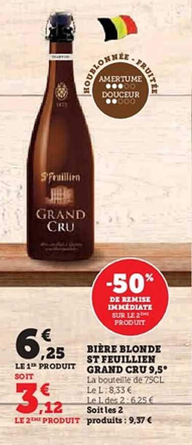 Bière Blonde St Feuillien Grand Cru 9.5°