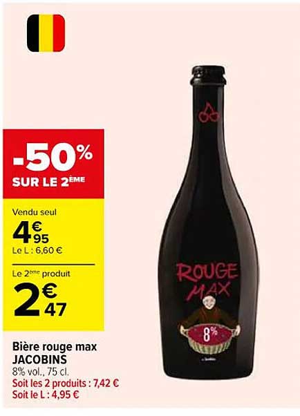 Bière rouge max JACOBINS