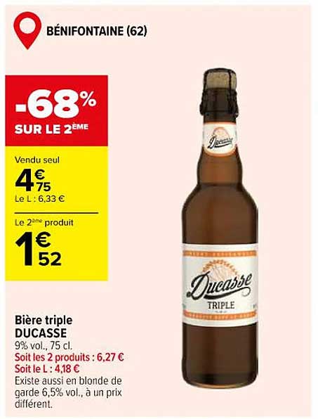 Bière triple DUCASSE