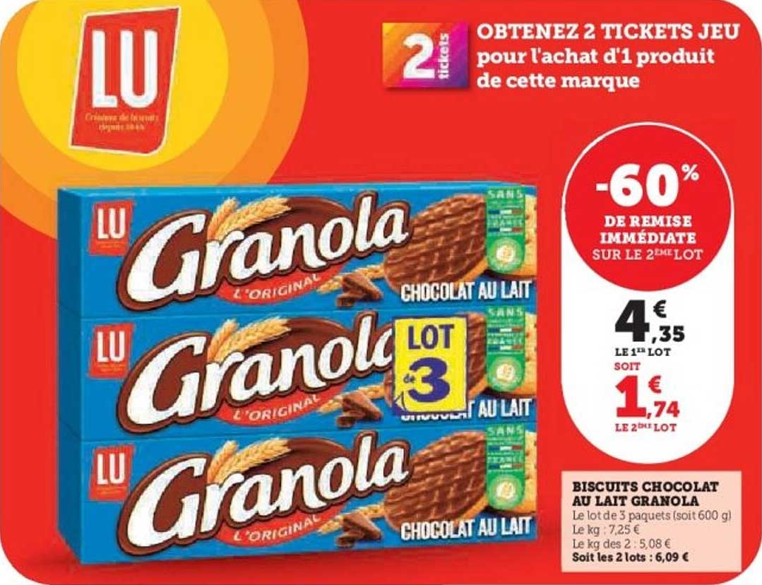 BISCUITS CHOCOLAT AU LAIT GRANOLA