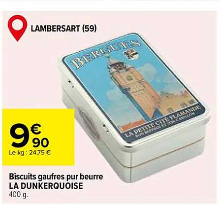 Biscuits gaufres pur beurre LA DUNKERQUISE