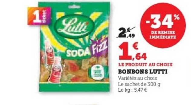BONBONS LUTTI - Variétés au choix