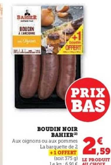 BOUDIN NOIR BAHIER