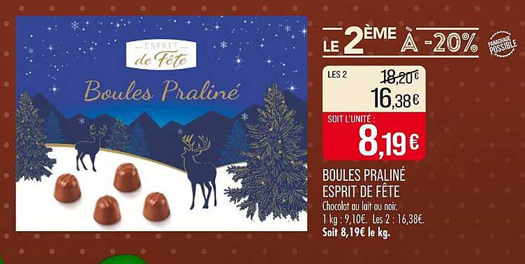 BOULES PRALINÉ ESPRIT DE FÊTE