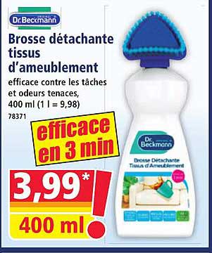 Brosse détachante tissus d'ameublement