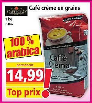 Café crème en grains