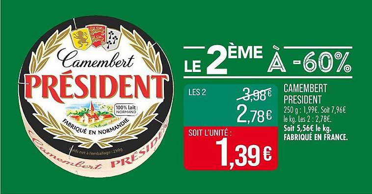 Camembert Président -60%
