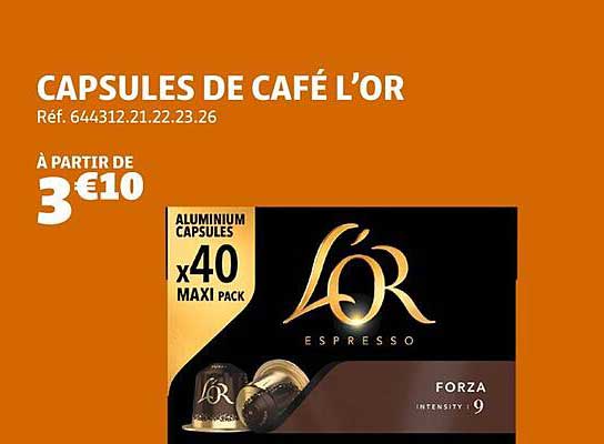 CAPSULES DE CAFÉ L'OR