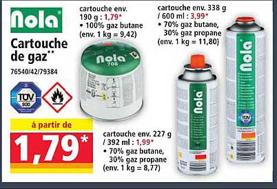 Cartouche de gaz**
