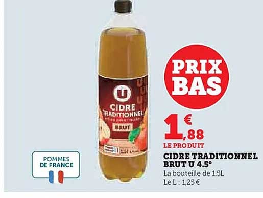 CIDRE TRADITIONNEL BRUT U 4.5°