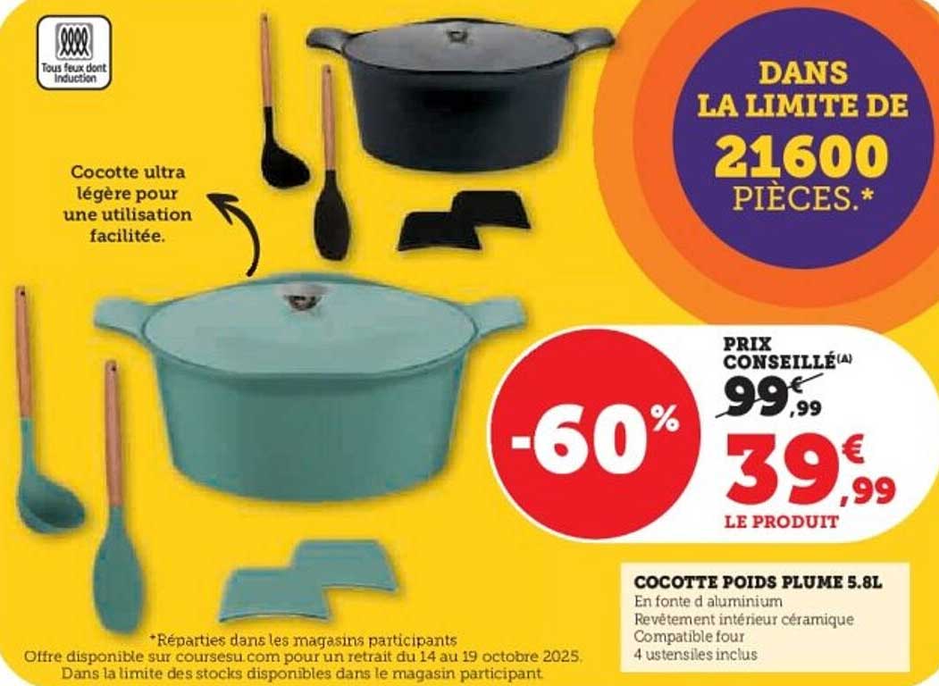 Cocotte poids plume 5.8L